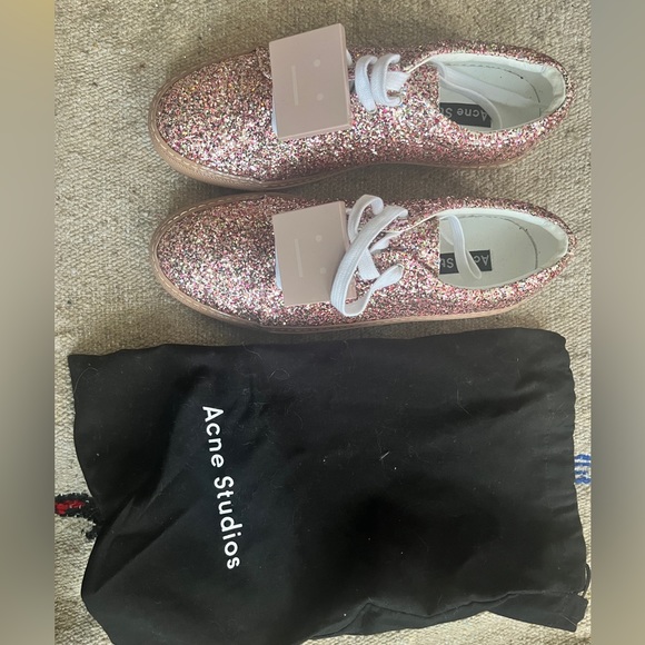 Acne Studios glittery metallic sneakers - Picture 3 of 4